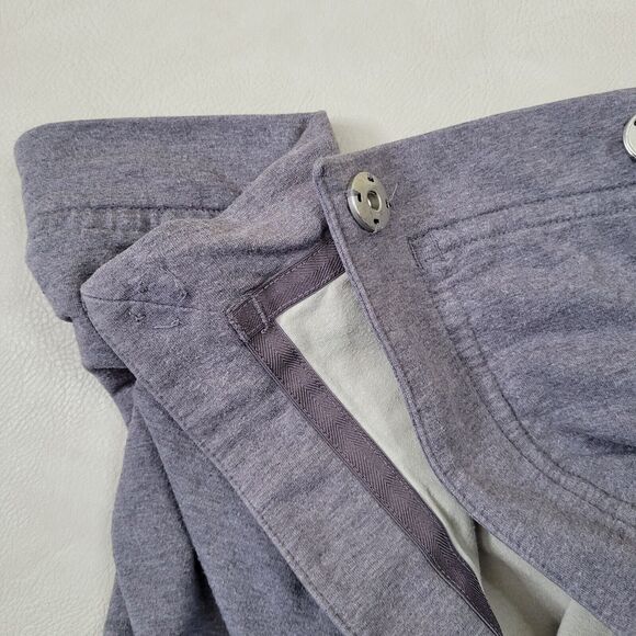 Lululemon Size 4 Asymmetrical Zip Jacket Gray Cotton Blend Sweatshirt Stlye - Picture 9 of 16
